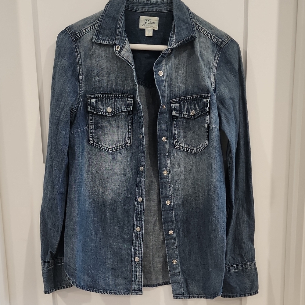 J.Crew Denim Button-Up Shirt